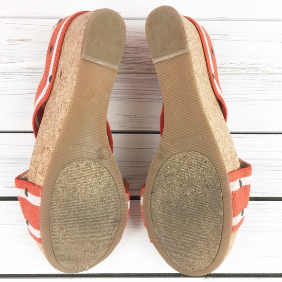 Lucky Brand Miller2 Orange Cork Platform Wedge 10 - Picture 6 of 8